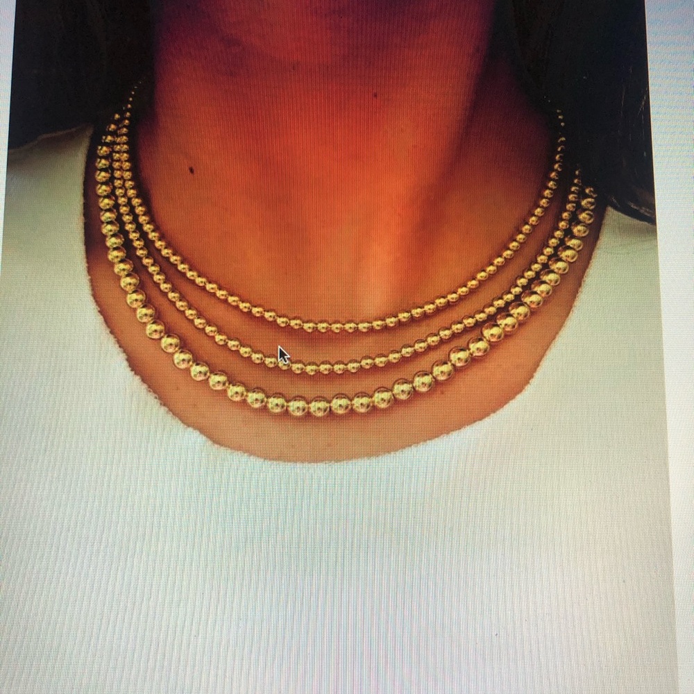 ALV JEWELS GOLD BALL NECKLACE